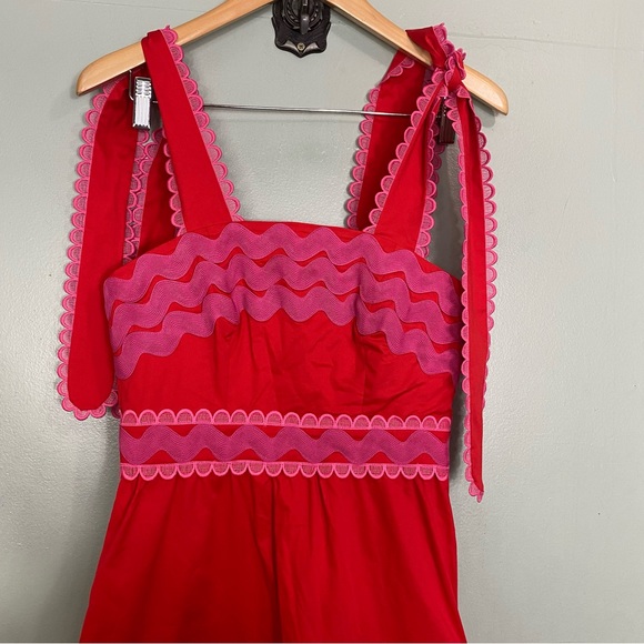 CeliaB‎ NWOT Jade Dress Red Midi Sundress Saturated XS - Picture 3 of 8
